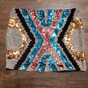 day & night Skirts - Day&Night Beaded Sequin Skirt Large day & night Skirts - Day&Night Beaded Sequin Skirt Large